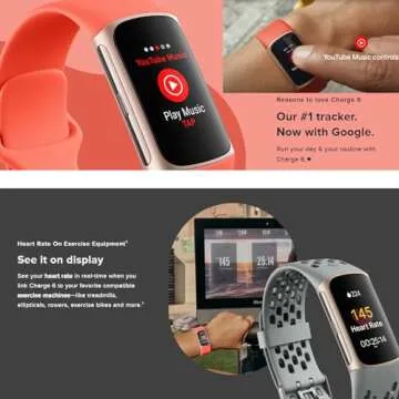 Fitbit Charge 6 Fitness Tracker Watch Bundle with Accessories