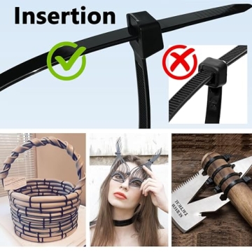 Mini 4 Inch Black Zip Ties 1000 Pack for All Uses