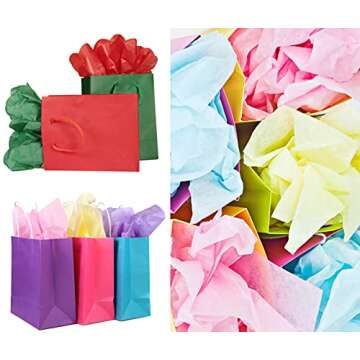 KESOTE Colored Tissue Paper for Gift Bags Crafts, 14" x 20" Tissue Paper Bulk 100 Sheets Gift Paper Tissue for Packaging - 20 Colors