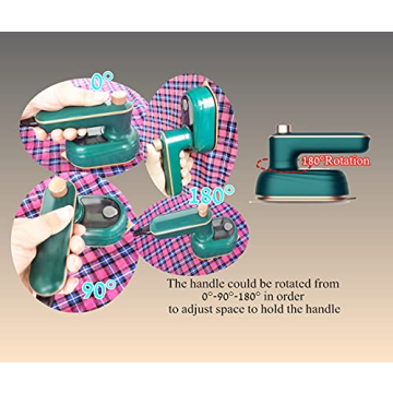 Portable Mini Steam Iron Rotatable Foldable Travel Steamer