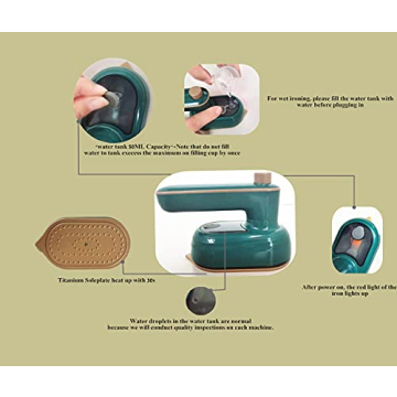 Portable Mini Steam Iron Rotatable Foldable Travel Steamer