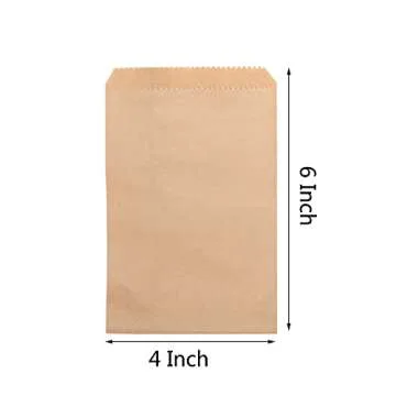 100-Pack Kraft Paper Bags for Treats and Gifts