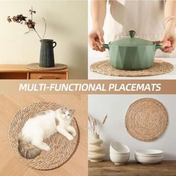 Handcrafted Woven Placemats Set of 12 for All Occasions