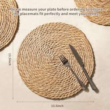 Handcrafted Woven Placemats Set of 12 for All Occasions
