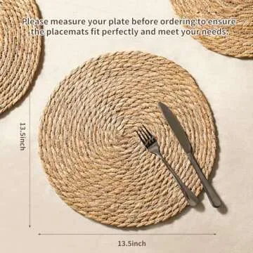 Handcrafted Woven Placemats Set of 12 for All Occasions