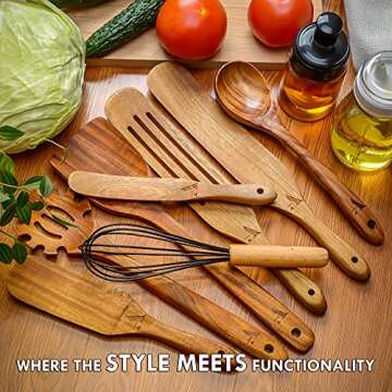 Afwan 9 Pcs Cooking Utensils Set for Nonstick Cookware