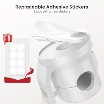 LOTUNY Adjustable Cable Clips - 8 Pack Organizers