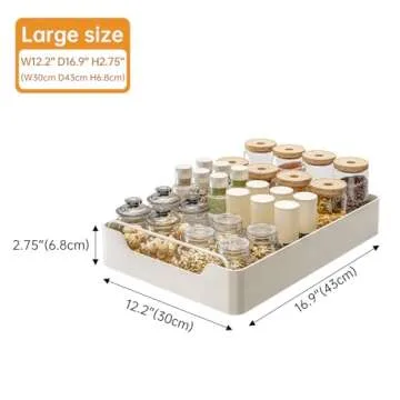 weykings Pull Out Cabinet Organizer Fixed with Adhesive Nano Film, Heavy Duty Slide Out Pantry Shelv...