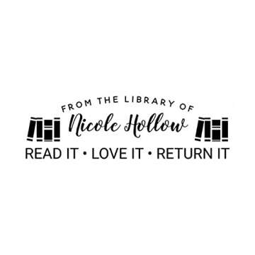 Pousutong Custom Library Stamp, 8 inches x 8 inches Rectangular Rubber Stamp