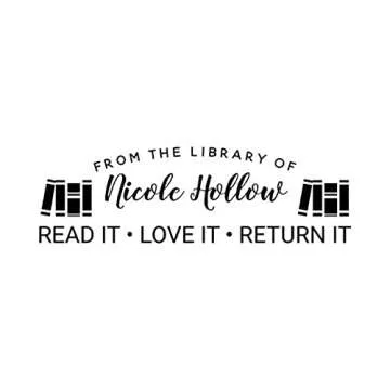 Pousutong Custom Library Stamp, 8 inches x 8 inches Rectangular Rubber Stamp