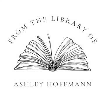 Pousutong Custom Library Stamp, 8 inches x 8 inches Rectangular Rubber Stamp