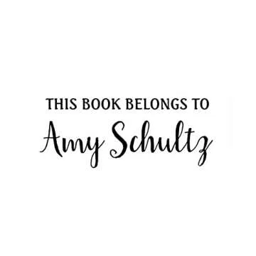 Pousutong Custom Library Stamp, 8 inches x 8 inches Rectangular Rubber Stamp