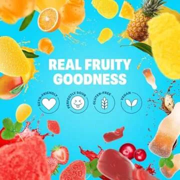 Shameless Snacks Candy Carnival - Healthy Low Sugar Snacks with Pineapple, Mango, Orange, Strawberry & Cola Gummies - Vegan, Gluten-Free, Low-Calorie Candy Variety Pack