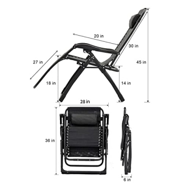 Oversized Zero Gravity Chair for Indoor and Outdoor Use