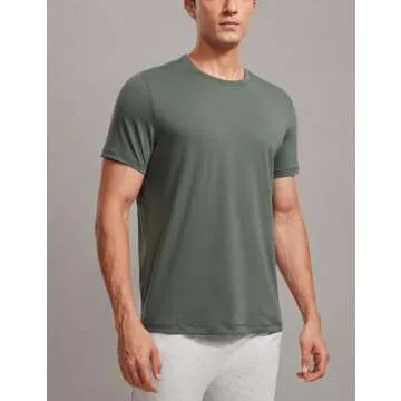 CRZ YOGA Men's Quick Dry Workout T-Shirt in Grey Sage