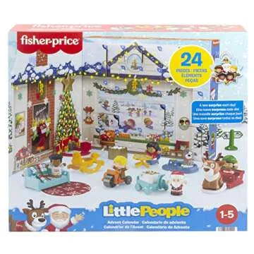 Fisher-Price Little People Advent Calendar, Christmas playset, 24 Toys for Pretend Play, Gift for Toddlers and Preschool Kids Ages 1 to 5 Years