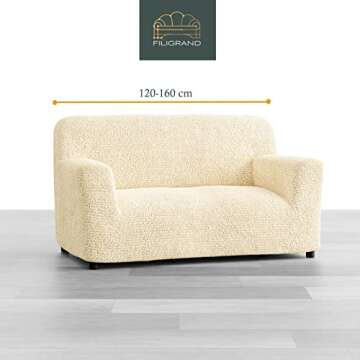 PAULATO BY GA.I.CO. Loveseat Slipcover - Oversized Chair Cover - Stretch Couch Cover - Cushion Love ...