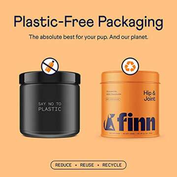 Finn Hip and Joint Supplement for Dogs | Glucosamine, Chondroitin & MSM for Joint and Mobility Support | with Turmeric, BioPerine and B-Vitamins | 90 Soft Chews