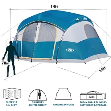 Spacious UNP 9 Person Camping Tent for Family Adventures