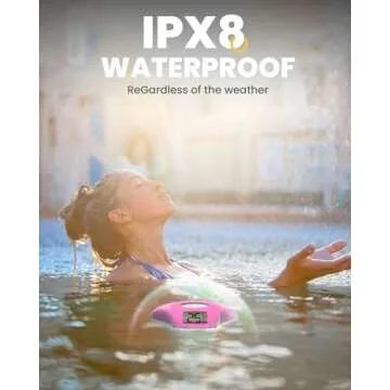 BALDR Solar Pool Thermometer Floating Easy Read, with LCD Large Digital Display, IPX-8 Waterproof, 2024 New Swimming Pool Thermometer, Gauge for Swimming Pools, Ice Bath, Hot Tubs