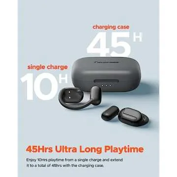 truefree O1 Open Ear Headphones Bluetooth 5.3 Wireless Open Ear Earbuds with 16.2mm Driver, Immersive Stereo Sound, Noise-Cancellation Mic for Clear Calls, 45H Playtime, for Sports Workout