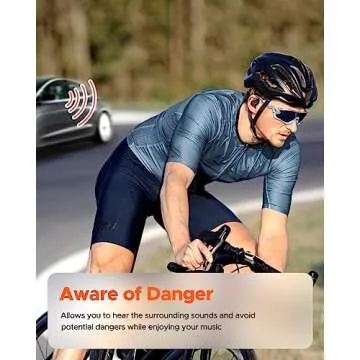 truefree O1 Open Ear Headphones Bluetooth 5.3 Wireless Open Ear Earbuds with 16.2mm Driver, Immersive Stereo Sound, Noise-Cancellation Mic for Clear Calls, 45H Playtime, for Sports Workout