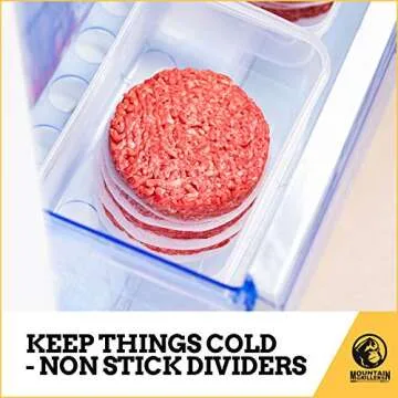 MOUNTAIN GRILLERS Hamburger Patty Paper - Wax Papers to Separate Frozen Pressed Patties - 750 Burger Sheets for Easy Release from burger patty paper - Perfect for BBQ hamburger patty press