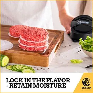 MOUNTAIN GRILLERS Hamburger Patty Paper - Wax Papers to Separate Frozen Pressed Patties - 750 Burger Sheets for Easy Release from burger patty paper - Perfect for BBQ hamburger patty press