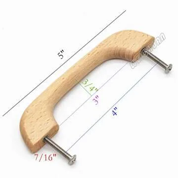 WEICHUAN 10PCS Wood Unfinished Drawer Knobs Pulls Handles - Kitchen Cabinets Furniture Dresser Wardr...