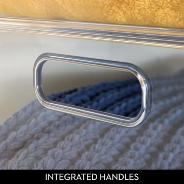 iDesign Clear Stackable Storage Bin with Handles