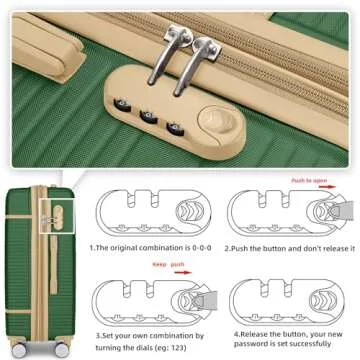 Lulusail 6-Piece Expandable Luggage Set for Stylish Travel