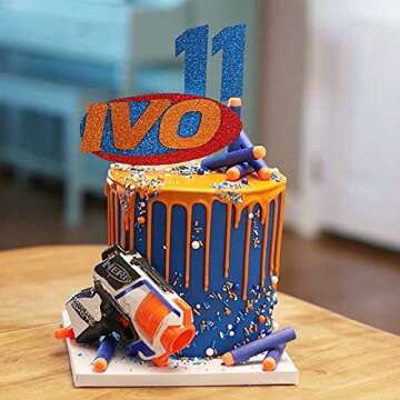 Sprinkles for Cake Decorating Edible Cake Decorations Fancy Orange Sprinkles & Blue Sprinkles for Cupcake Decorations Ice Cream Toppings, Cake Decorations Edible Cake Sprinkles for Cupcake Decorating