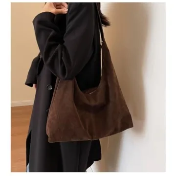 Stylish Suede Handbag for Women with Large Capacity