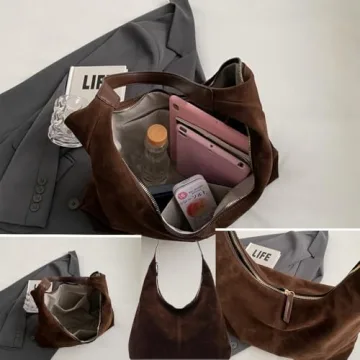 Stylish Suede Handbag for Women with Large Capacity