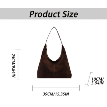 Stylish Suede Handbag for Women with Large Capacity