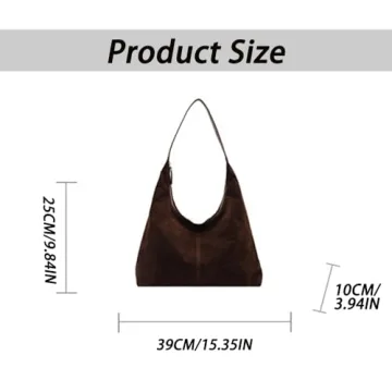 Stylish Suede Handbag for Women with Large Capacity