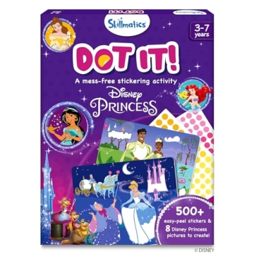 Skillmatics Art Activity - Dot It Disney Princess, No Mess Sticker Art for Kids, DIY Craft Kits, Scr...