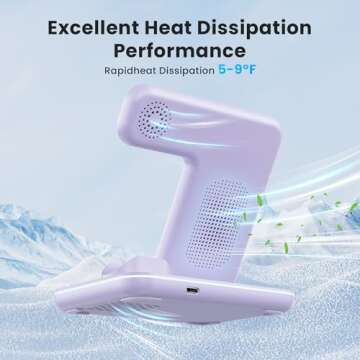 WAITIEE Wireless Charger 3 in 1, 15W Fast Charging Station for Apple Watch 10/9/8/Ultra 2/Ultra/SE/7/6/5/4/3/2, for AirPods 3/2/1/Pro for iPhone 16/15/14/13 /Plus/Pro/Pro Max/12/11(Purple)