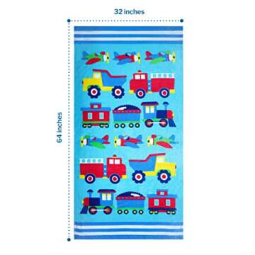 Wildkin Cotton Beach Towel for Kids - Fun & Cozy
