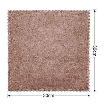 Satinior 6 Pieces Face Wash Cloth 12 x 12 in Makeup Remover Cloths Towel Coral Velvet Facial Microfiber Fabric Soft Fast Drying Facial Cleansing Towel for Face