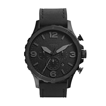 Fossil Men's Nate Black Quartz Chronograph Watch