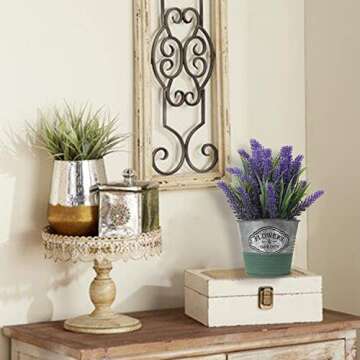 Briful Vintage Galvanized Buckets for Decor and Plants