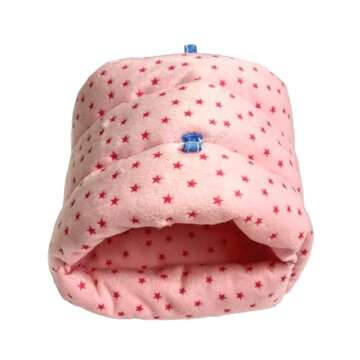 WOWOWMEOW Guinea Pig Cave Bed Small Animals Warm Cage Hanging Bed for Rat, Chinchilla, Hedgehog, Rab...