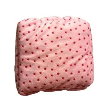 WOWOWMEOW Guinea Pig Cave Bed Small Animals Warm Cage Hanging Bed for Rat, Chinchilla, Hedgehog, Rabbit (M, Star-Pink)