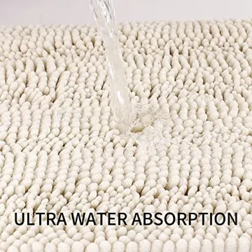 TENGTENGLINK Ultra Absorbent Non Slip Bath Mat 16x24
