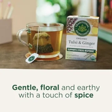 Organic Tulsi & Ginger Tea for Relaxation and Wellness