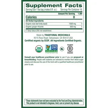 Organic Tulsi & Ginger Tea for Relaxation and Wellness