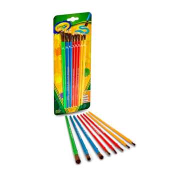 Crayola Kids Paint Brush Set (8ct), Painting Supplies for Kids, Assorted Sizes, Kids Arts & Crafts S...