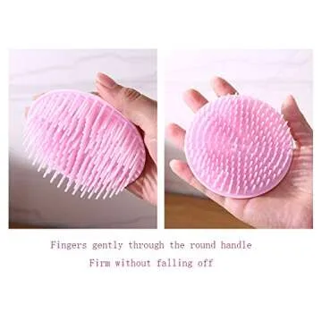 Aroveea Hair Scalp Brush Dandruff Cleaning Brush Shower Scalp Shampoo Brush Scalp Massager Pack of 4(Blue and Pink)