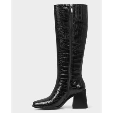 Stylish MUCCCUTE Knee High Boots with Chunky Heel